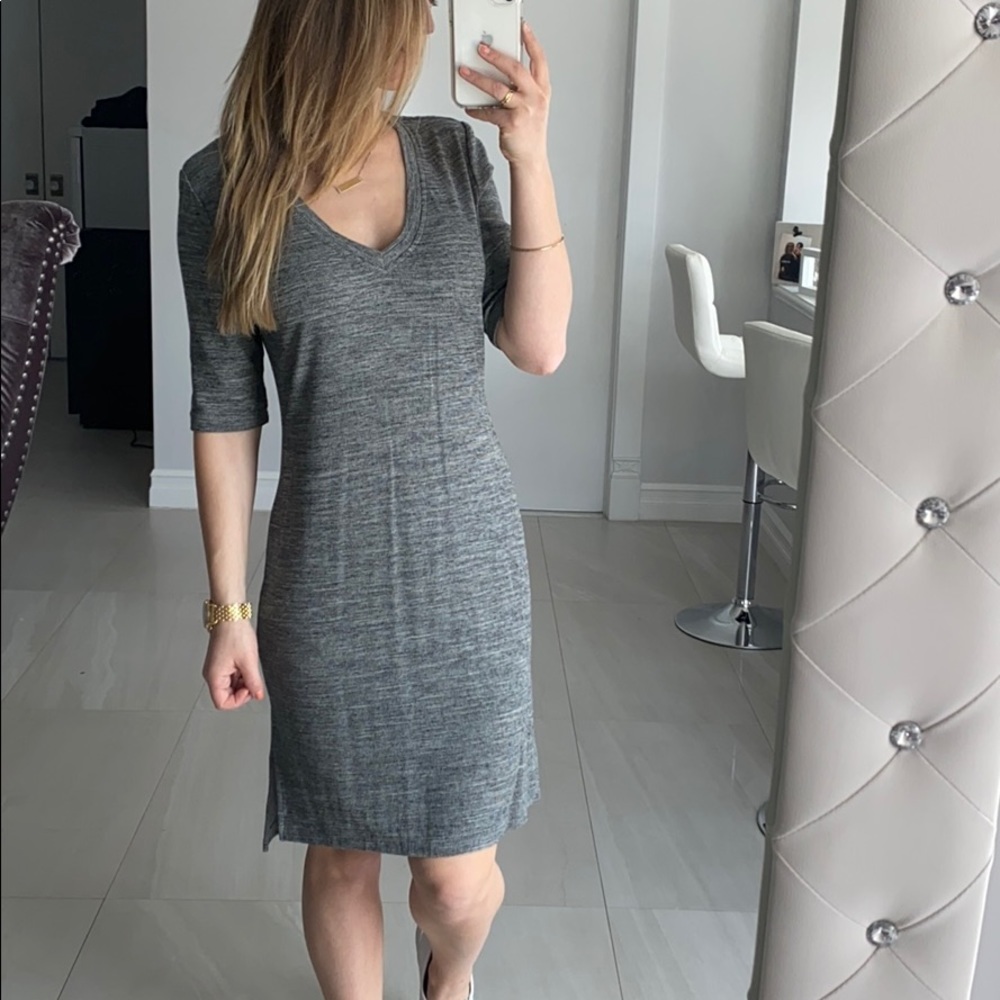 Grey Slit Dress